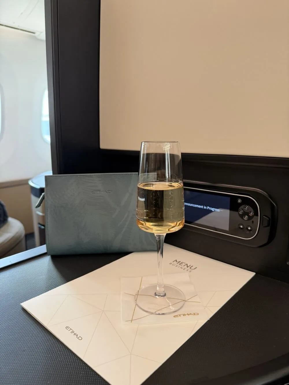 Etihad Business Class Willkommenstrunk