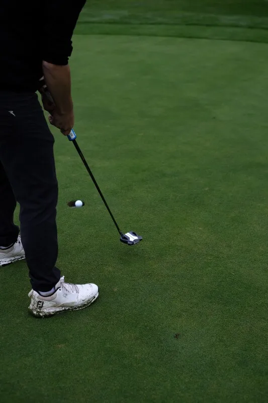 Golfer on a luxury golf course